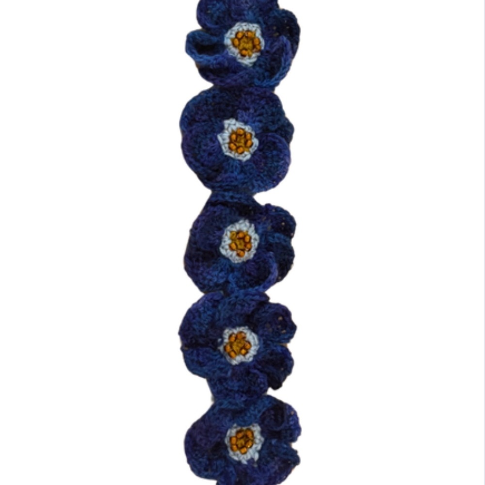 Handcrafted Blue Floral Hair Accessory